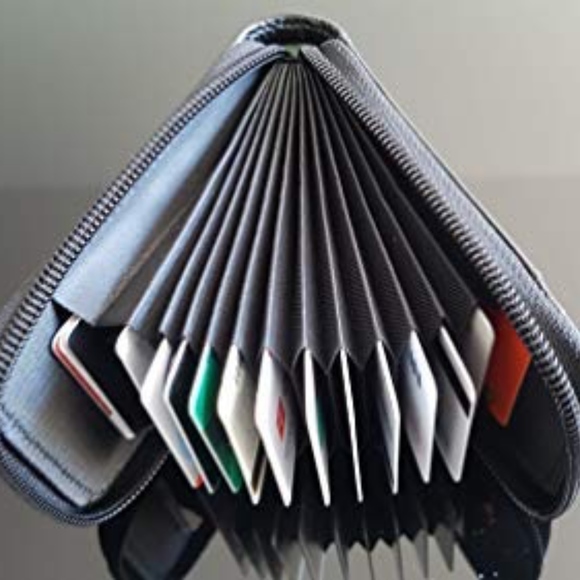 NEW Genuine Black Leather Card Holder Wallets - Picture 2 of 4